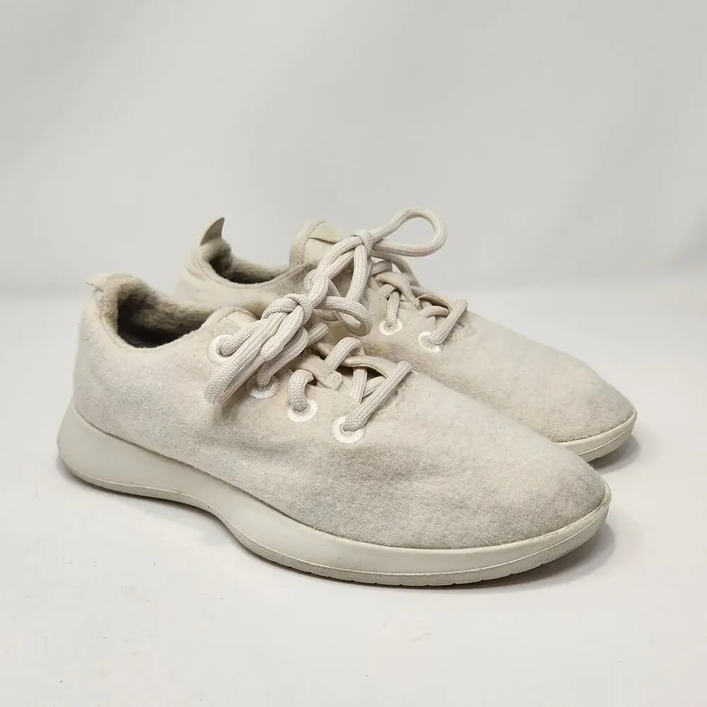 Allbirds Women Wool Runner Sneakers White Cream Size 6 Merino Wool Casual